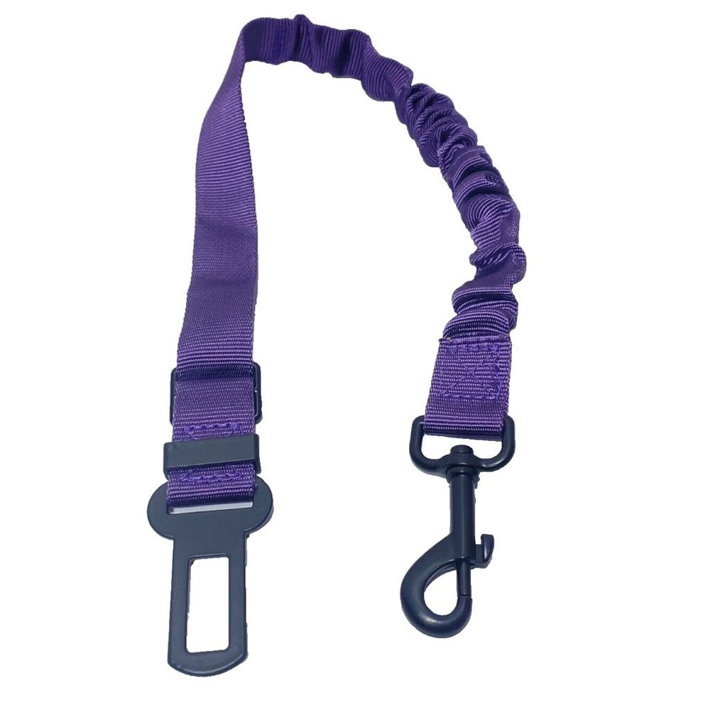 Dog Car Seat Belt Purple Retractable Harness Seat Belt For Dogs Pets